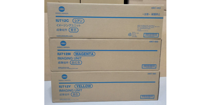 3 Trommeln Konica Minolta IU712C IU712M IU712Y Neu OVP A-Ware Original C659 Rg 