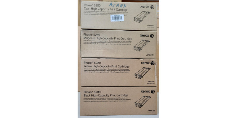 4 Toner Xerox 106R01392 106R01393 106R01394 106R01395 Neu OVP B-Ware Phaser 6280 