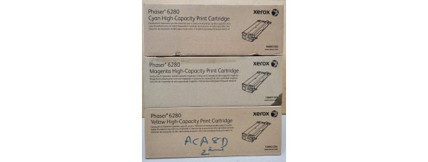 3 Toner Xerox 106R01392 106R01393 106R01394 Neu OVP B-Ware Original 6280  