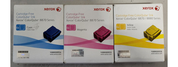 3 Xerox Cartridge-Free ColorQube Ink 8870 Series CMY Neu OVP A-Ware . 