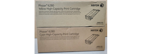2 Toner Xerox 106R01392 106R01394 Neu OVP B-Ware Original Phaser 6280  