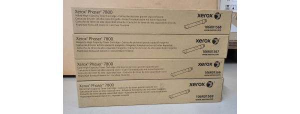4 Toner Xerox Phaser 7800 106R01566 106R01567 106R01568 106R01569 Neu OVP A-Ware 