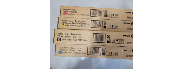 4 Toner Xerox WorkCentre 7425, 7428, 7435 CMYK Neu OVP A-Ware Rechnung MwSt. 