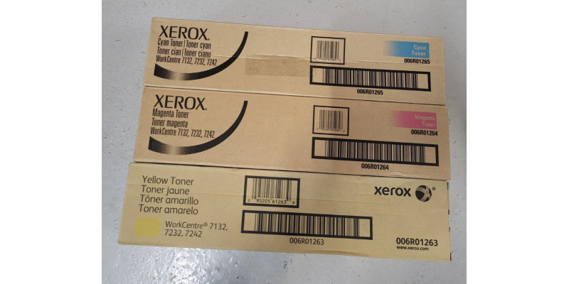3 Toner Xerox WC 7132 CMY 006R01265 006R01264 006R012663 Neu OVP A-Ware  