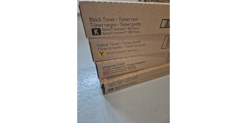 4 Toner Xerox Versant 80, 180, 280 Presses CMYK Neu OVP A-Ware Rechnung Mwst 4 Toner Xerox Versant 80, 180, 280 Presses CMYK Neu OVP A-Ware Rechnung Mwst