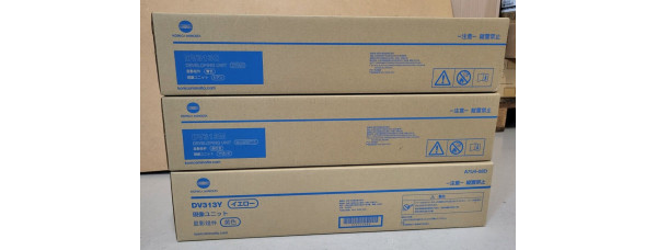 3 Developing Unit DV313C DV313M DV313Y Neu OVP A-Ware Original bizhub C258  