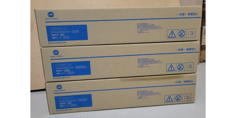 3 Developing Unit DV621C DV621M DV621Y Konica Neu OVP A-Ware Original C450i  