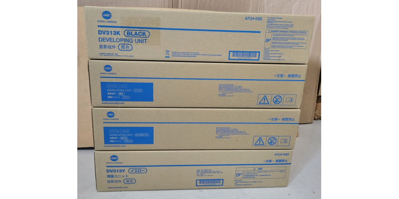 4 Developing Unit DV313C DV313M DV313Y DV313K Neu OVP A-Ware Original C258  