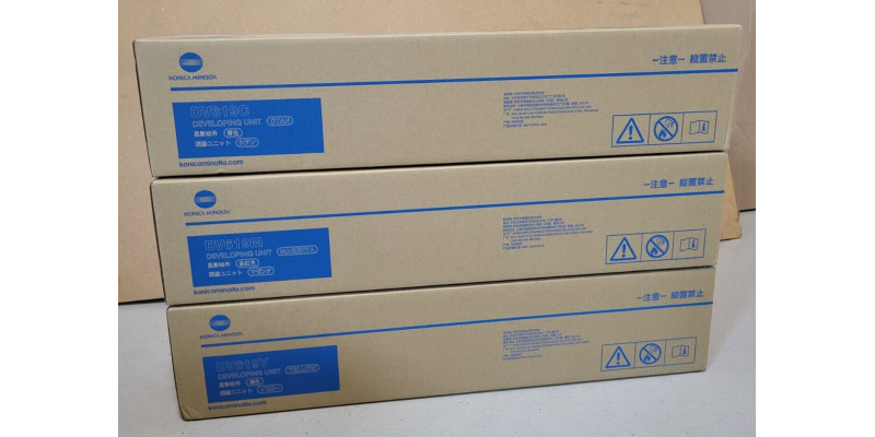 3 Developing Unit DV619C DV619M DV619Y Neu OVP A-Ware Original C458, C558  