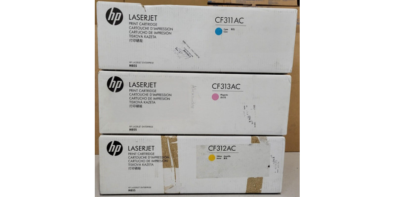 3 Toner HP CF311AC CF312AC CF313AC Neu OVP B-Ware Original HP LJ M855  