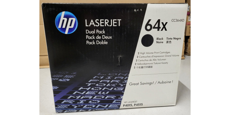Toner HP Doppelpack 64X Schwarz CC364XD Neu OVP B-Ware Original LJ P4015  