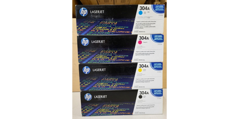 4 Toner HP 304A CC530A CC533A CC532A CC531A Neu OVP A-Ware Original CP2025  
