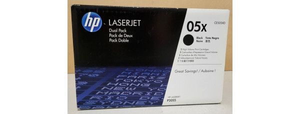 2er-Pack Toner HP 05X Schwarz CE505XD Neu OVP A-Ware Original LJ P2055  