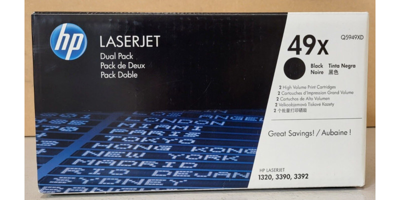 Toner HP 49X Schwarz Q5949XD Neu OVP A-Ware Original HP LaserJet 1320 . 
