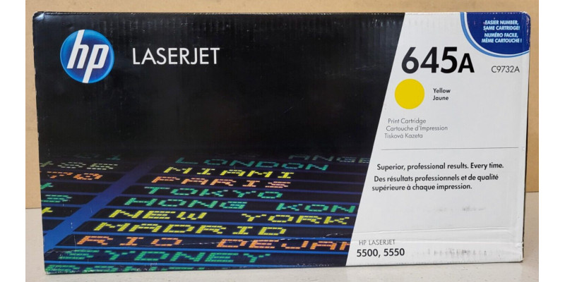 Toner HP 645A Gelb C9732A Neu OVP A-Ware Original HP LaserJet 5500 5550  