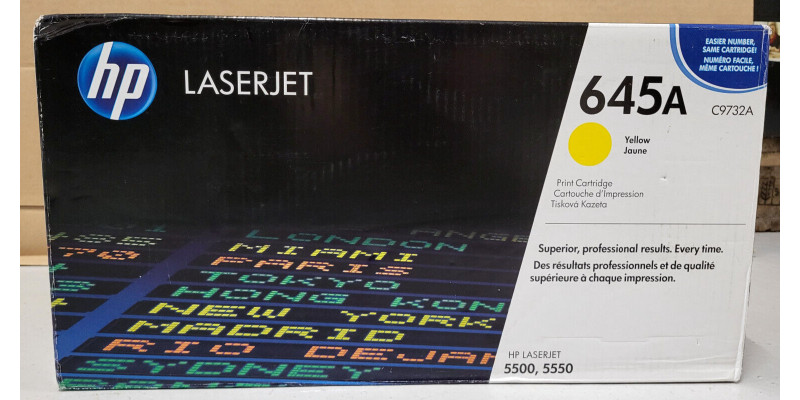 Toner HP 645A Gelb C9732A Neu OVP B-Ware Original HP LaserJet 5500 5550  