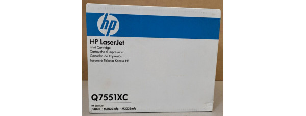 Toner HP Q7551XC Schwarz Neu OVP A-Ware Original HP LaserJet P3005 . 