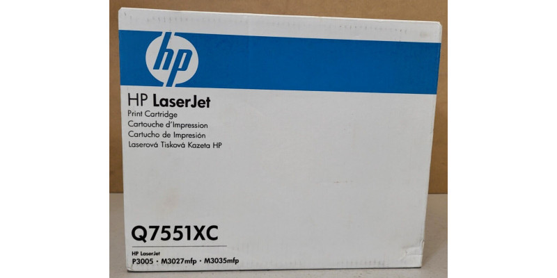 Toner HP Q7551XC Schwarz Neu OVP A-Ware Original HP LaserJet P3005 . 