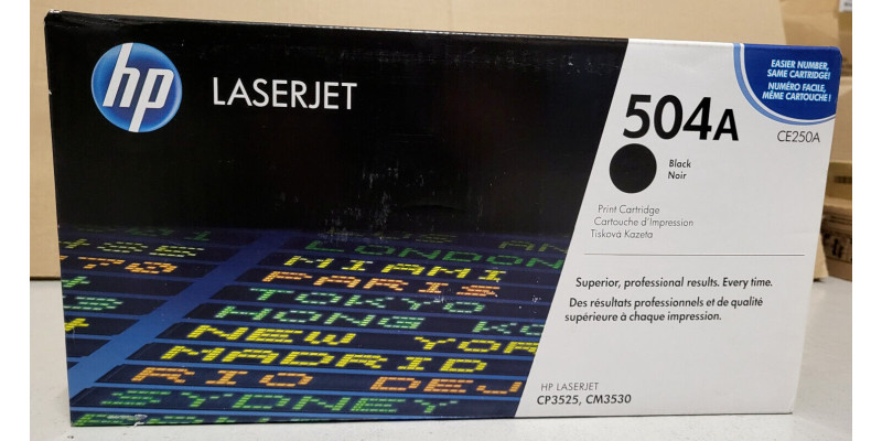 Toner HP 504 Schwarz CE250A Neu OVP A-Ware Original HP Laserjet CP3525 . 