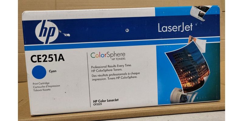 Toner HP 504A Cyan CE251A Neu OVP Original HP LaserJet CP3525  . 