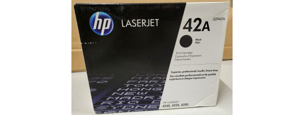 Toner HP 42A Schwarz Q5942A Neu OVP B-Ware Original HP LJ 4240, 4250 . 