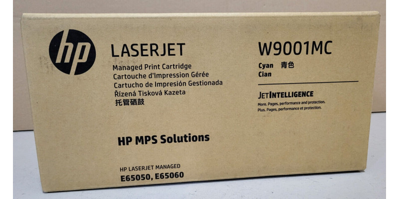 Toner HP W9001MC Cyan Neu OVP A-Ware Original HP LJ E65050, E65060   