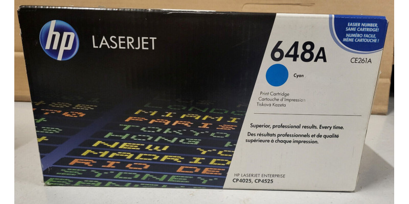 Toner HP 648A Cyan CE261A Neu OVP Original HP LJ CP4025, CP4525  . 