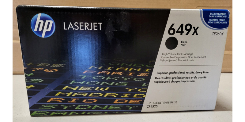 Toner HP 649X Schwarz CE260X Neu OVP A-Ware Original HP LaserJet CP4525 . 