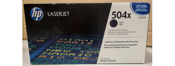 Toner HP 504X Schwarz CE250X Neu OVP B-Ware Original HP LJ CP3525 CM3530  
