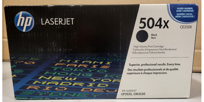 Toner HP 504X Schwarz CE250X Neu OVP B-Ware Original HP LJ CP3525 CM3530  