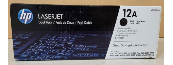 2er-Pack Toner HP 12A Schwarz Q2612AD Neu OVP B-Ware HP LJ 1010, 1012 . 