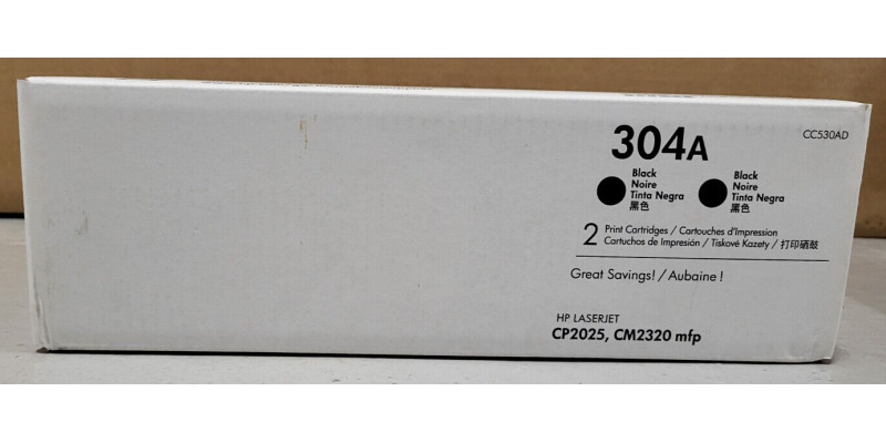 Toner HP 304A Schwarz CC530AD Doppelpack Neu OVP Original CP2025 . 