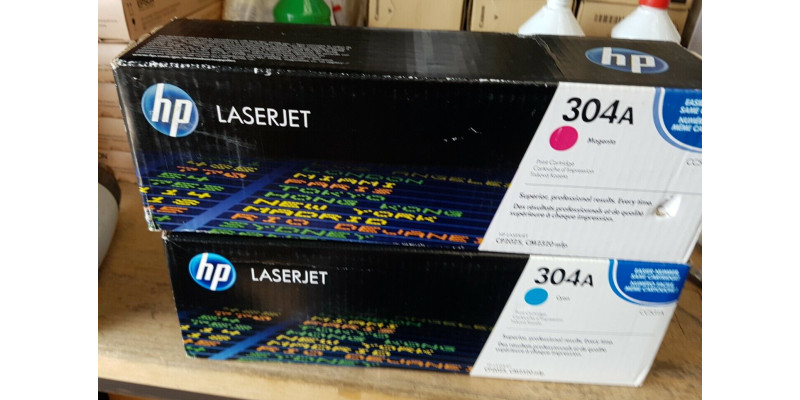2 Toner HP 304A CC531A CC533A Neu OVP B-Ware Original HP LaserJet CP2025  