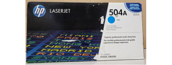 Toner HP 504A Cyan CE251A Neu OVP B-Ware Original HP LaserJet CP3525 . 
