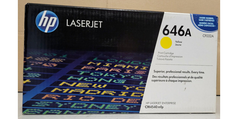 Toner HP 646A Gelb CF032A Neu OVP B-Ware Original HP LaserJet CM4540 mfp  