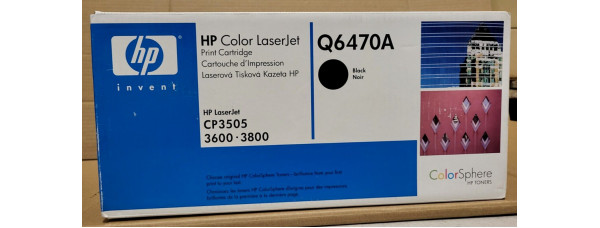 Toner HP 501A Schwarz Q6470A Neu OVP A-Ware Original HP LJ CP3505 3600 . 