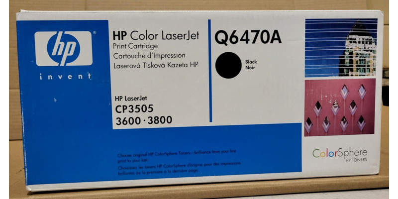 Toner HP 501A Schwarz Q6470A Neu OVP A-Ware Original HP LJ CP3505 3600 . 