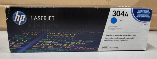 Toner HP 304A Cyan CC531A Neu OVP B-Ware Original HP LaserJet CP2025 . 