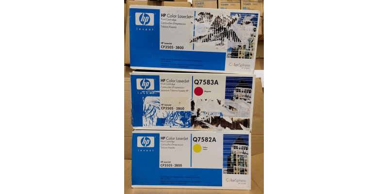 3 Toner HP Q7581A Q7582A Q7583A CMY Neu OVP Original CP3505 . 