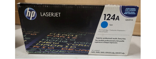 Toner HP 124A Cyan Q6001A Neu OVP B-Ware Original HP LJ 1600 2600   