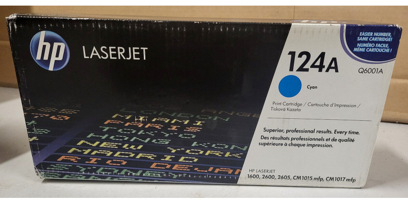 Toner HP 124A Cyan Q6001A Neu OVP B-Ware Original HP LJ 1600 2600   