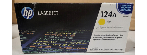 Toner HP 124A Gelb Q6002A Neu OVP A-Ware Original HP LJ 1600 2600 2605  
