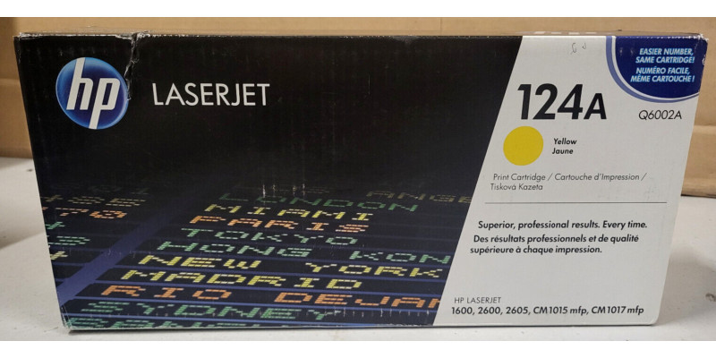 Toner HP 124A Gelb Q6002A Neu OVP A-Ware Original HP LJ 1600 2600 2605  