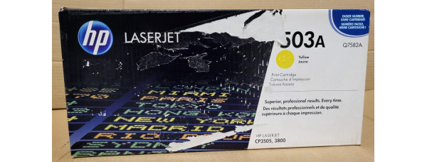 Toner HP 503A Gelb Q7582A Neu OVP B-Ware Original HP LaserJet CP3505 . 