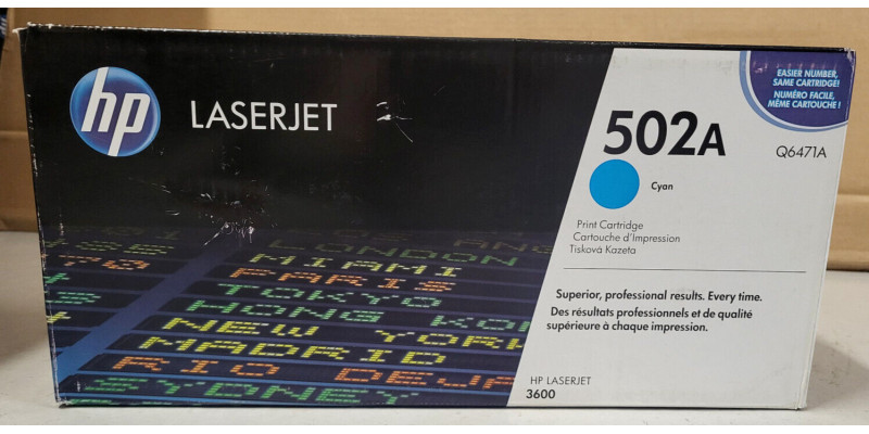 Toner HP 502A Cyan Q6471A Neu OVP B-Ware Original HP LaserJet 3600   