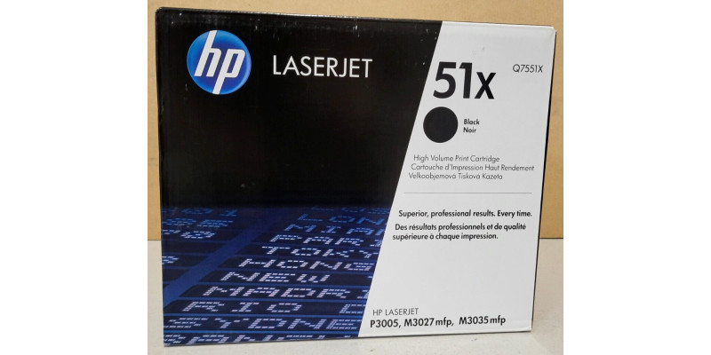Toner HP 51X Schwarz Q7551X Neu OVP A-Ware Original HP LaserJet P3005 . 