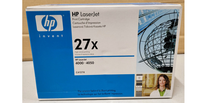 Toner HP 27X Schwarz C4127X Neu OVP A-Ware Original HP LaserJet 4000 . 