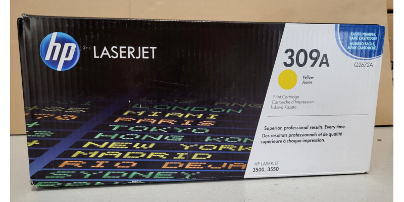 Toner HP 309A Gelb Q2672A Neu OVP B-Ware Original HP LJ 3500  . 