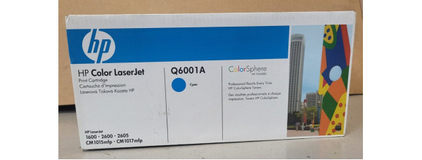 Toner HP Q6001A Cyan Neu OVP A-Ware Original HP LJ 1600, 2600, 2605  