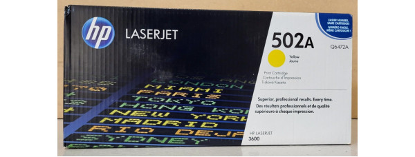 Toner HP 502A Gelb Q6472A Neu OVP A-Ware Original HP LaserJet 3600 . 